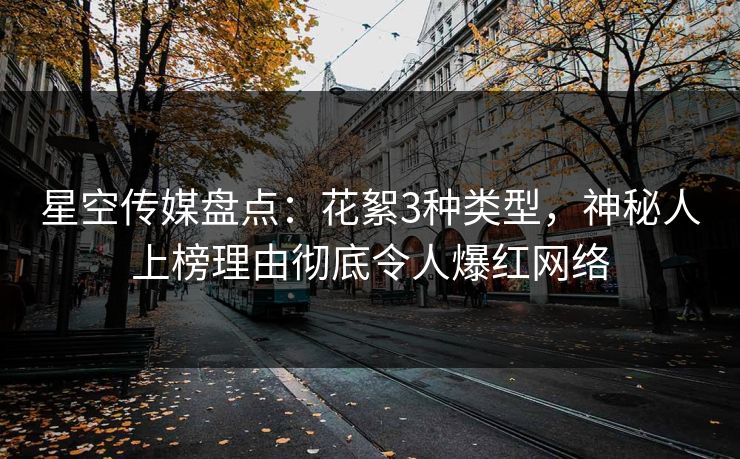 星空传媒盘点：花絮3种类型，神秘人上榜理由彻底令人爆红网络